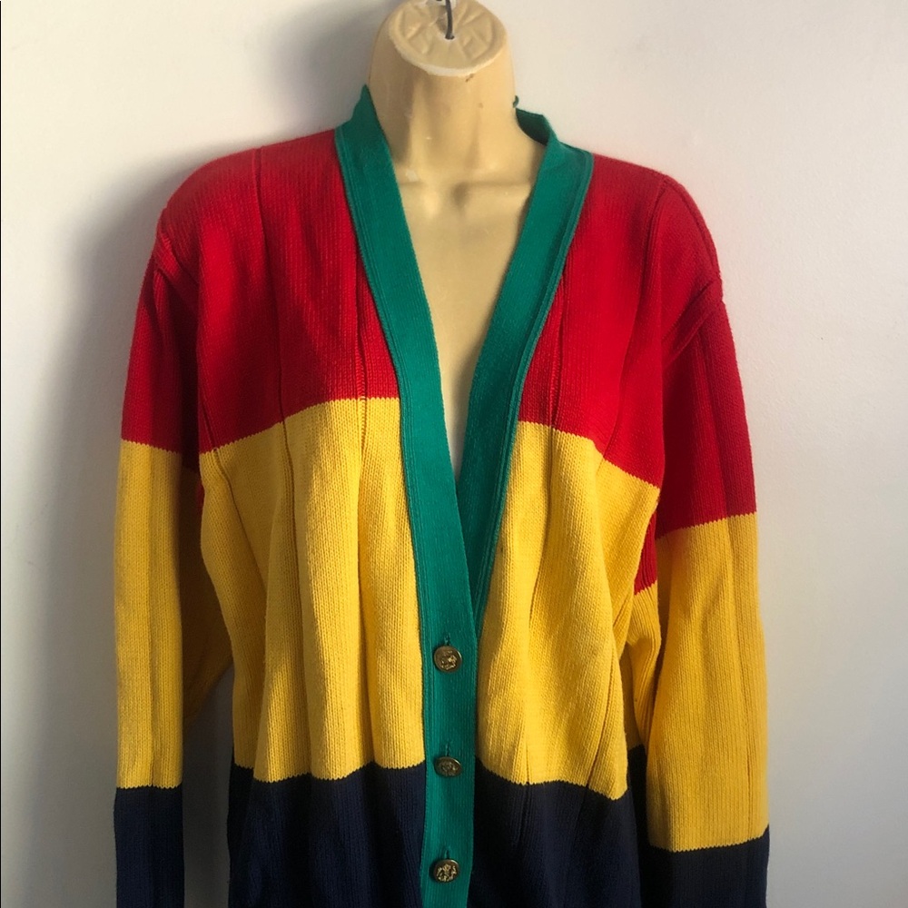 Woman’s rare Colorful women’s VTG Talbots Cardigan Sweater